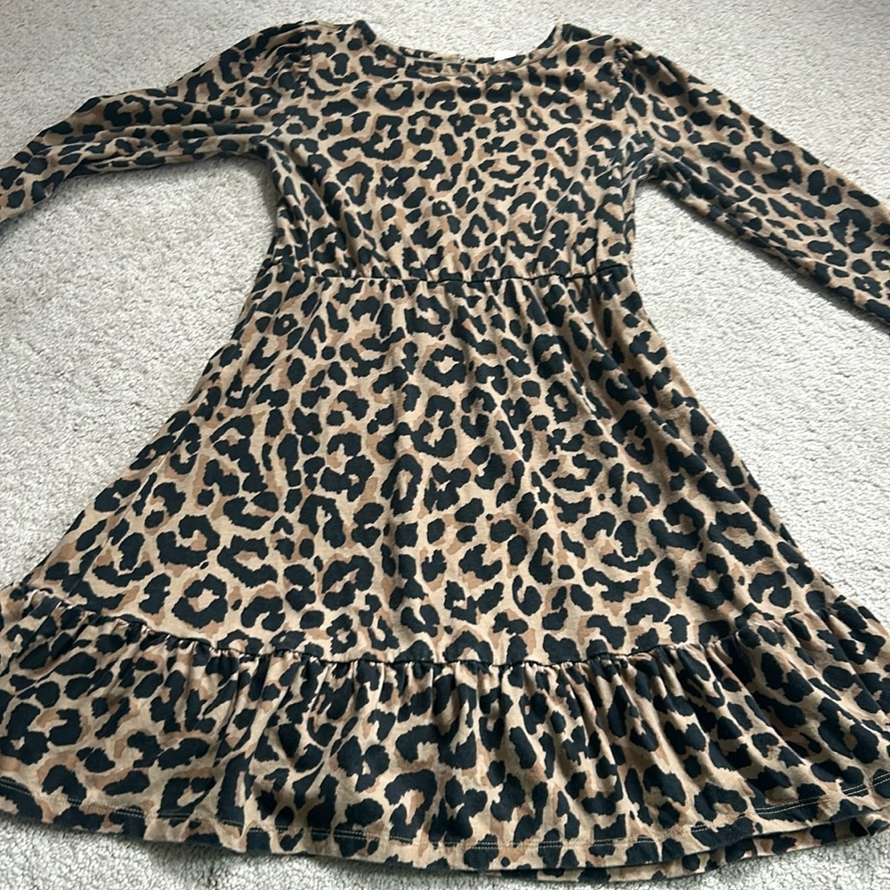 Crew cuts leopard print dress